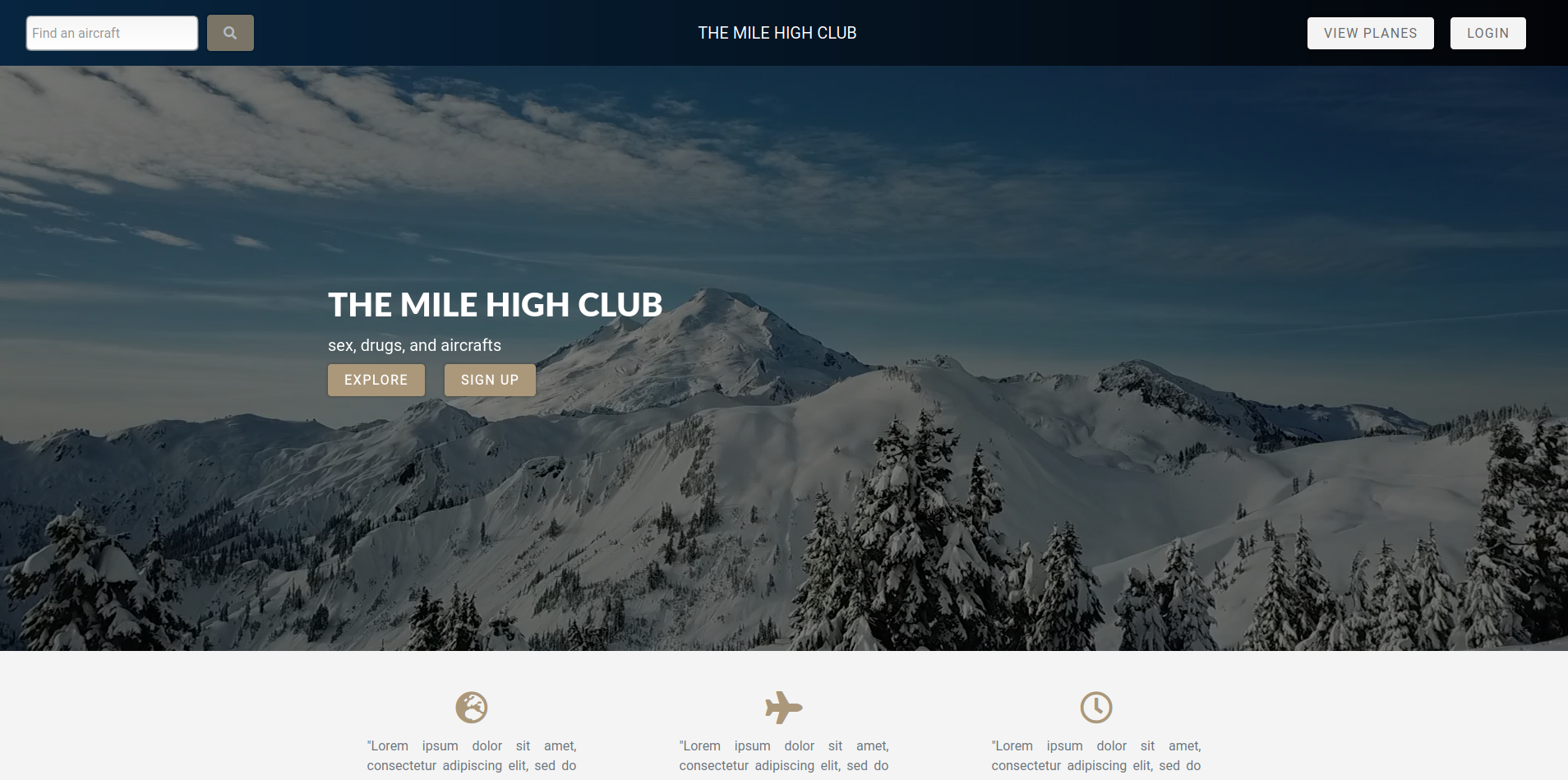 Mile High Club Homepage