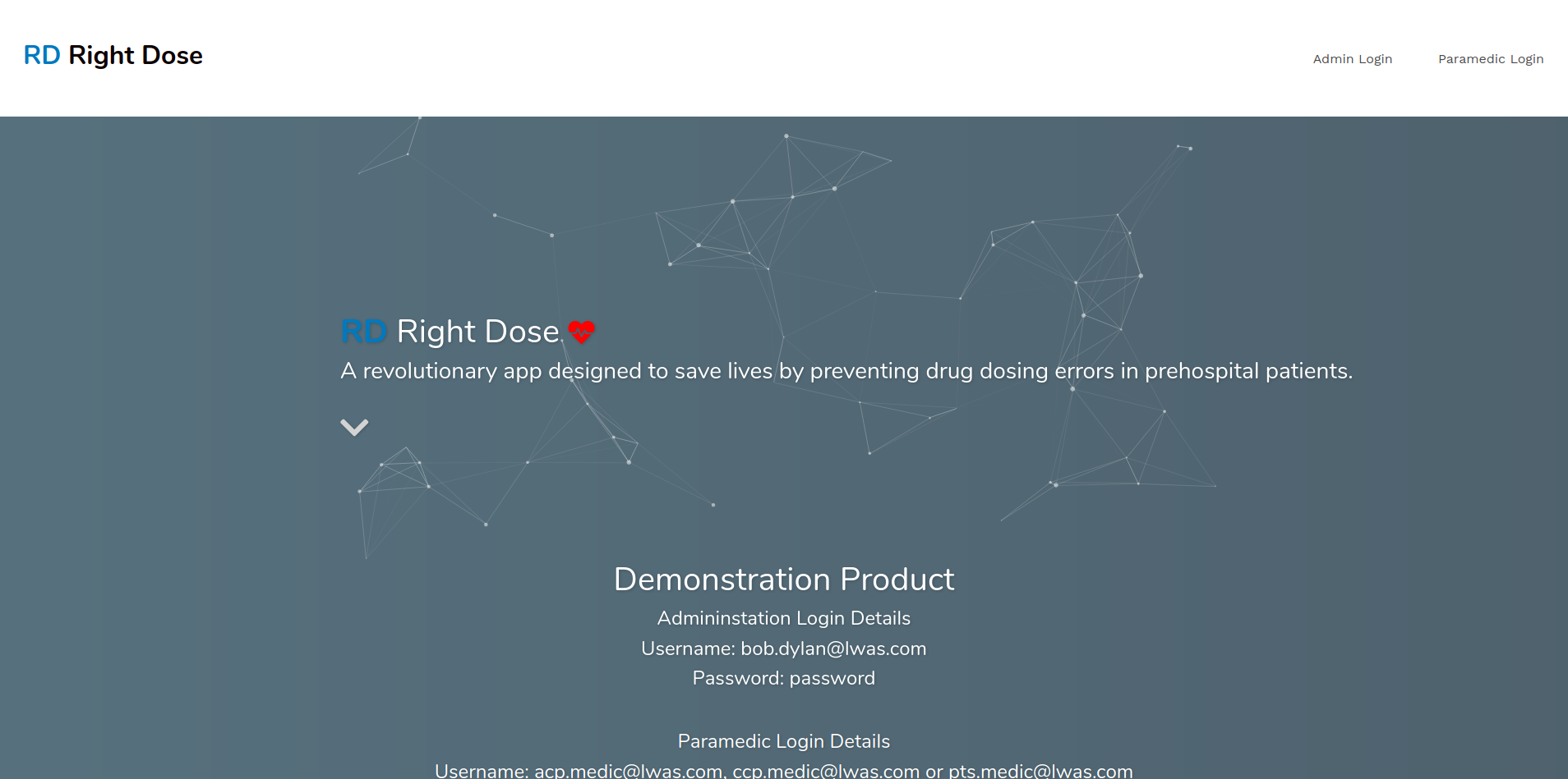 Right Dose Homepage